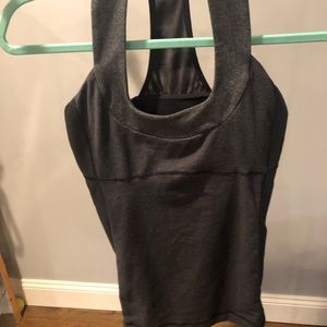 lululemon racerback tank. Size small black/gray